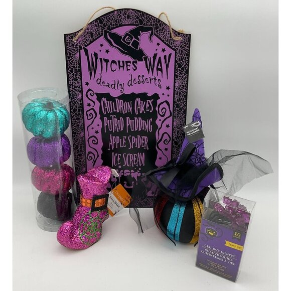 Halloween Junk Drawer Bundle of Six Bright Colorful and Witchy Items - Picture 1 of 11